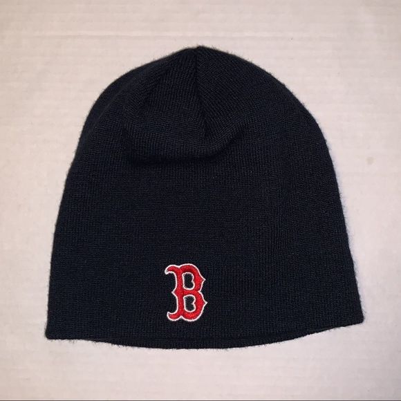 MLB Other - Boston Red Sox Beanie/Hat Navy Blue and Red Unisex